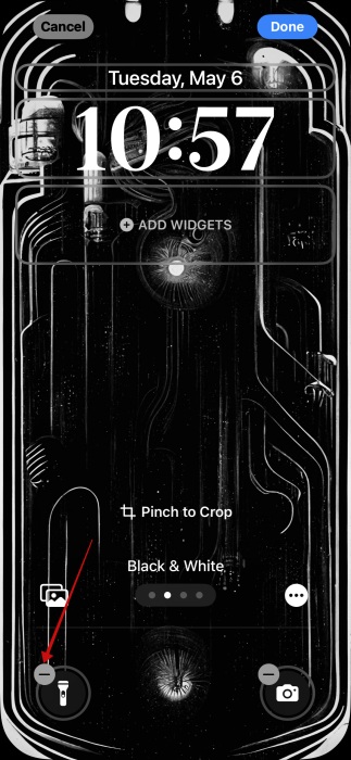 Removing default shortcuts on iPhone lock screen. 