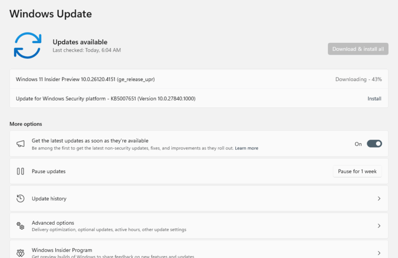 Check For Updates Windows