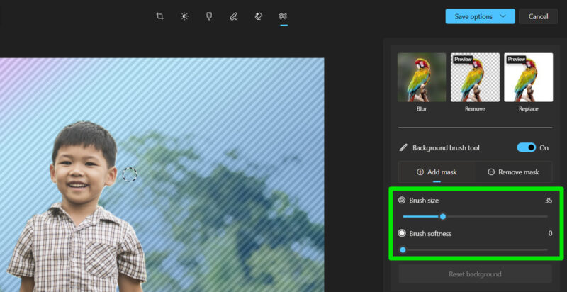 Photos detected background and separated
