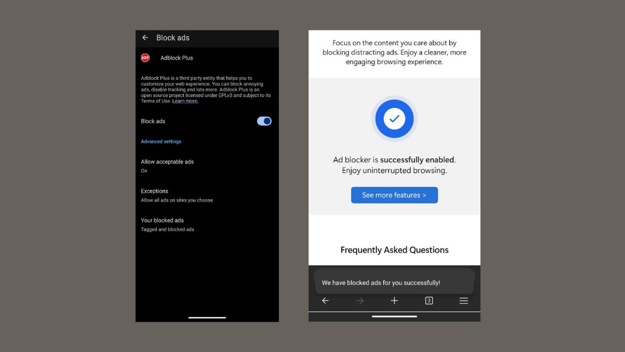 Enable Adblocker in Microsoft Edge on Android