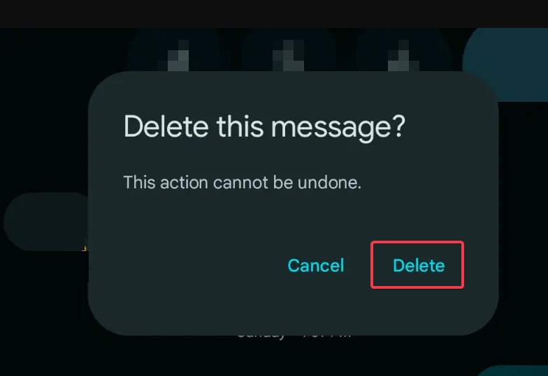 Hit Delete To Unsend Messages
