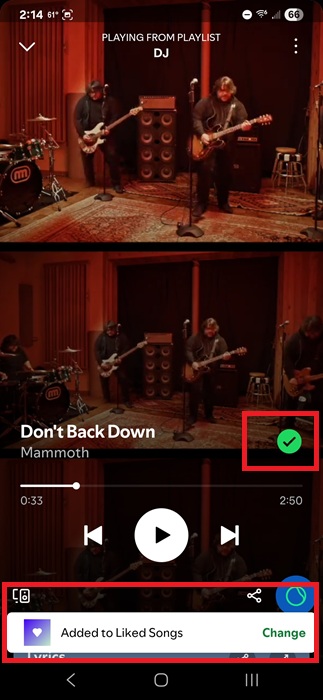 Adding songs to playlists on Spotify.