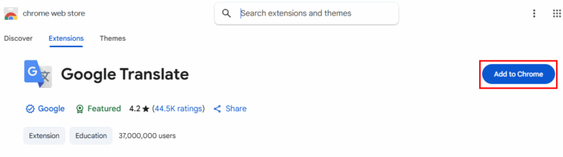 Install Google Translate Extension