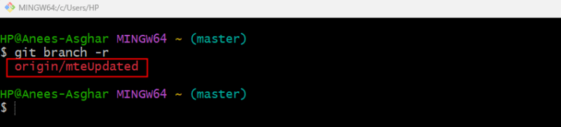 List Remote Branches