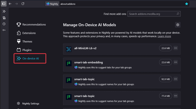 On Device Ai Firefox