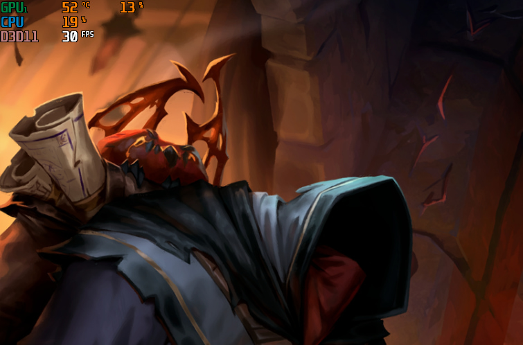 Rivatuner showing parameter values in game