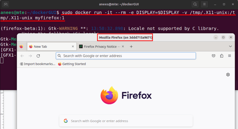 Run Gui App From Docker