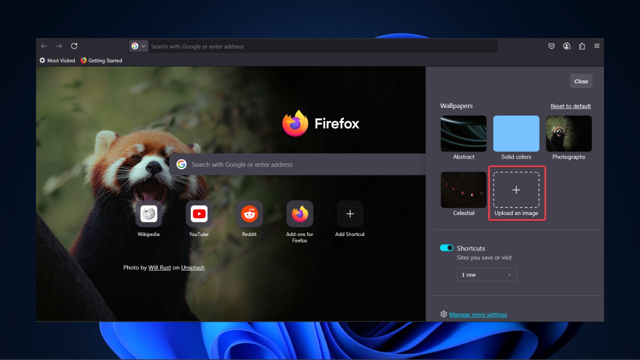 Easily Customize Your Firefox New Tab with a Background Image