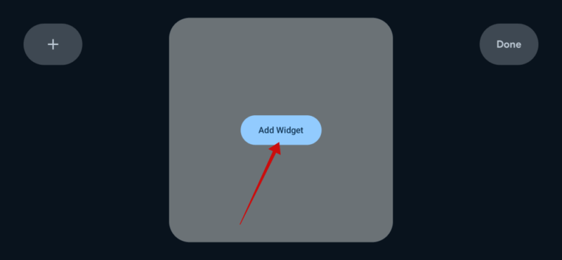 Selecting "Add Widget" button in StandBy Mode Pro app.