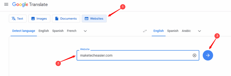 Translate Website with Google Translate