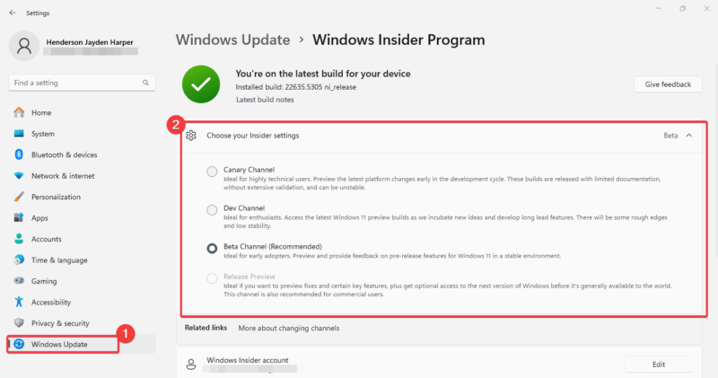 Windows Insider Program Sign Up