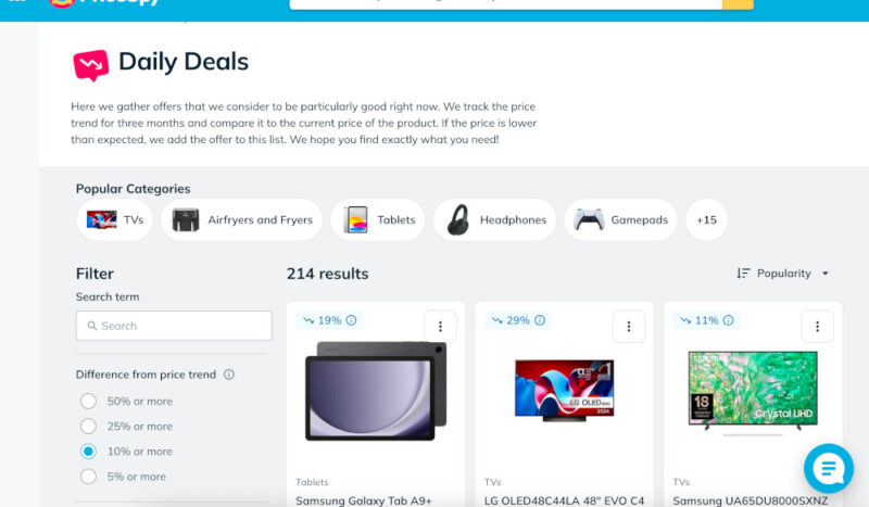 Amazon Price Tracking site -PriceSpy