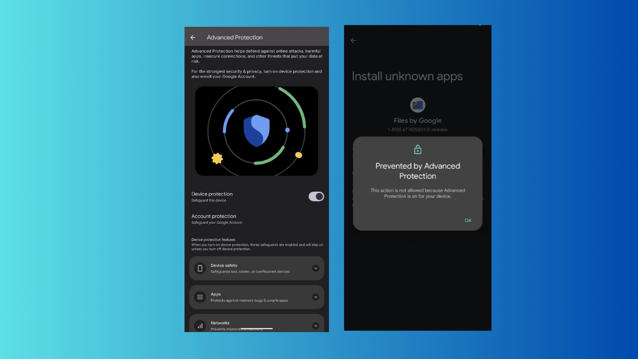 Enable Advanced Protection Android 16