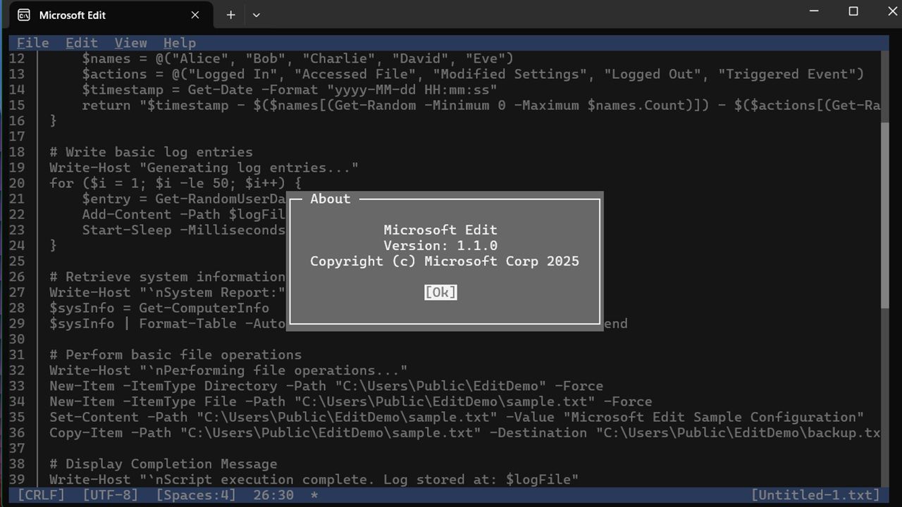 Microsoft Edit Is the Command Prompt Text Editor You Have Been Waiting For