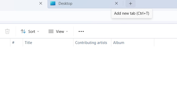 Click "Add new tab" to enable new tabs in File Explorer window.