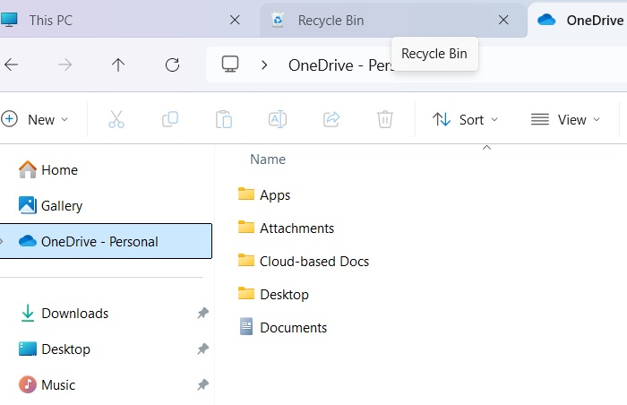 Multiple tabs open in a File Explorer window.