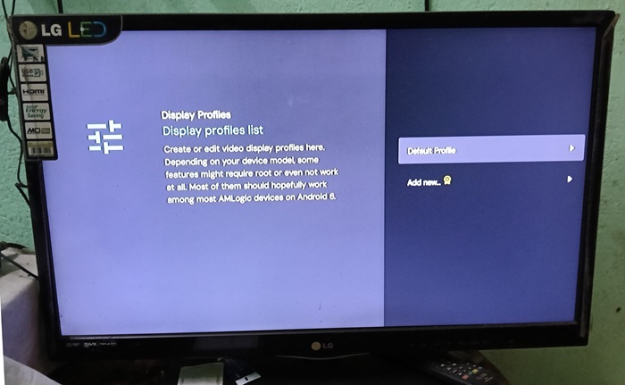 Default profiles and adding new profiles in Projectivity launcher.