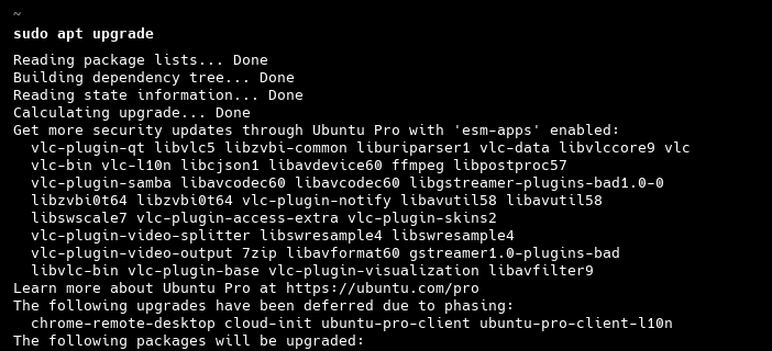 Upgrading Package Using Apt On Warp Terminal