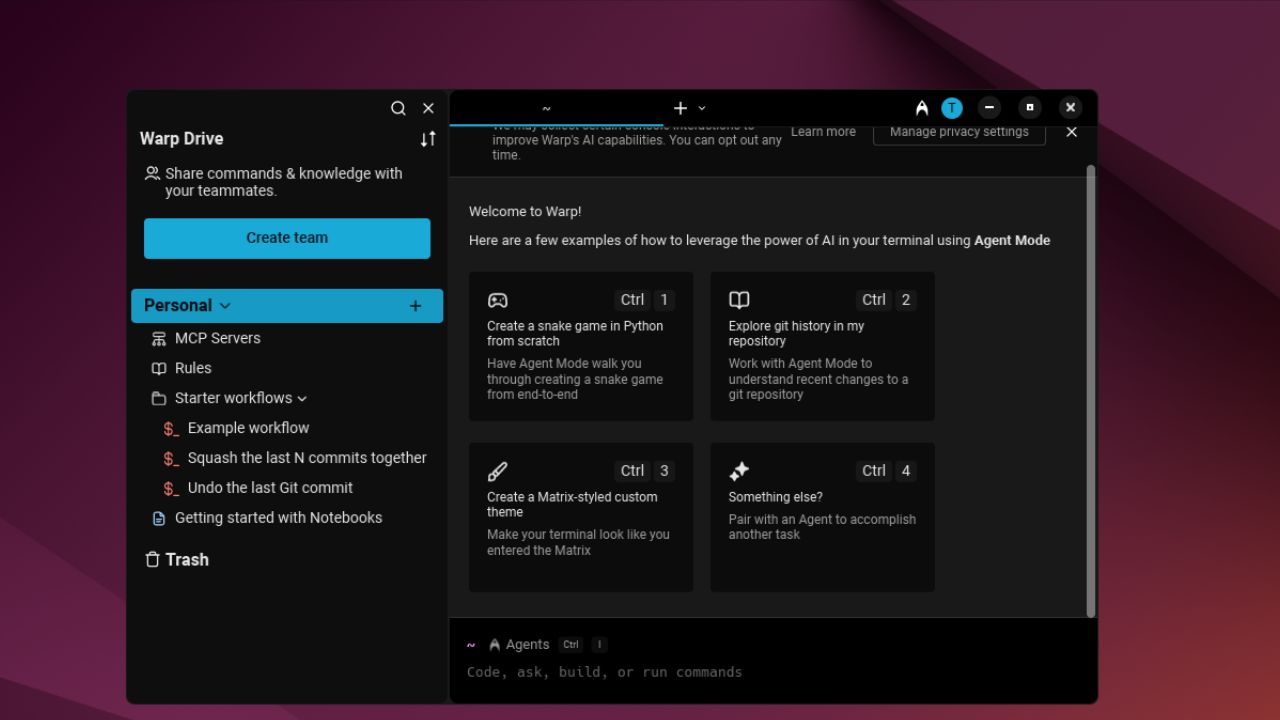 Warp Terminal Feature Image