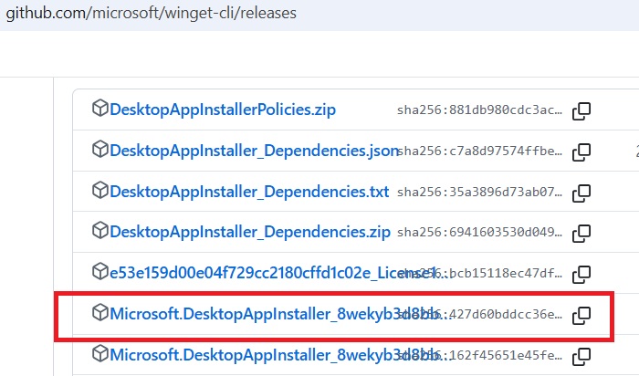 Downloading Mxixbundle for Desktop App Installer from its GitHub page.