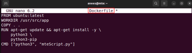 Add Instructions Dockerfile