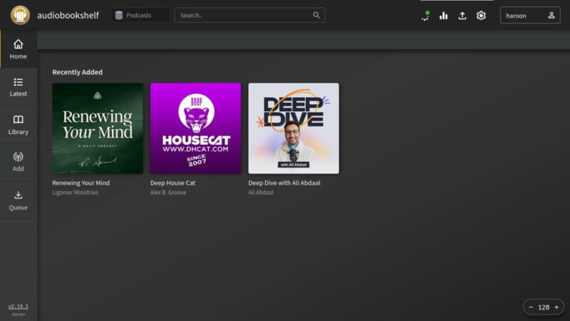 Audiobook Main Interface