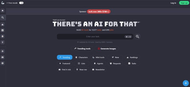 There's an AI For That search page.