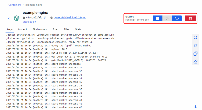 Check Container Status
