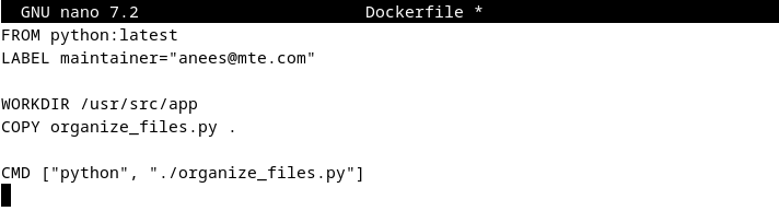 Create Docker File