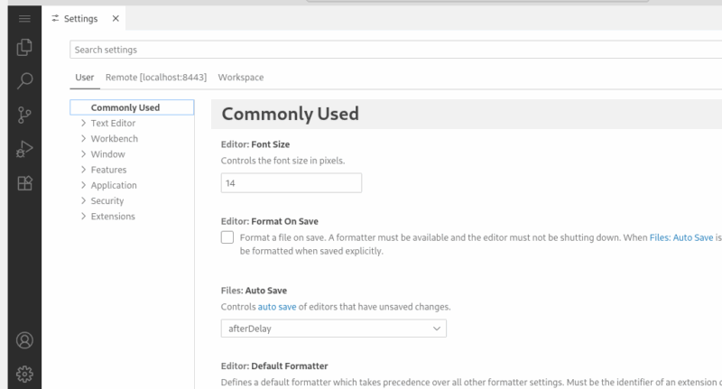 Customize Code Server