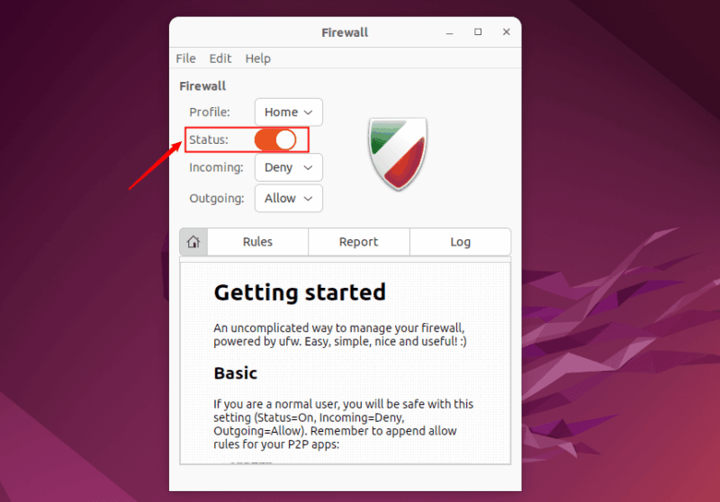 Enable Disable Gufw Ubuntu