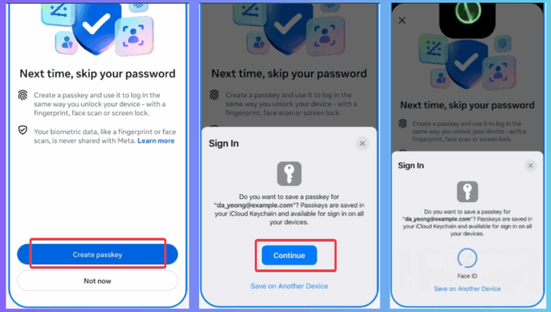 Follow Prompt To Create Passkey