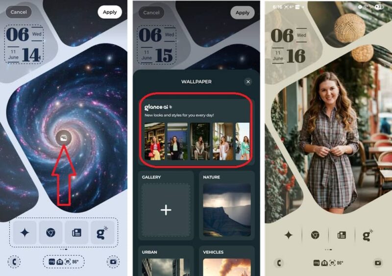 Adding Glance AI style images to lock screen.
