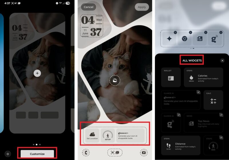 Customizing your lock screen.