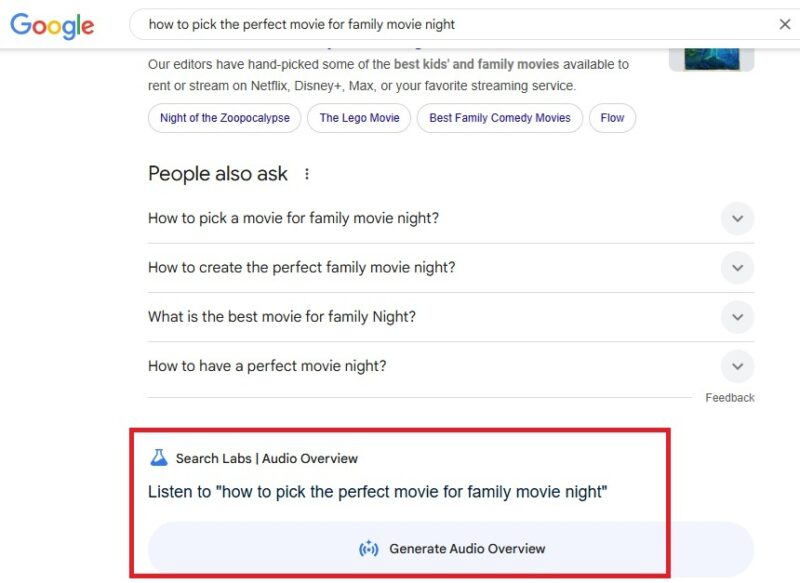 Generating an overview podcast.