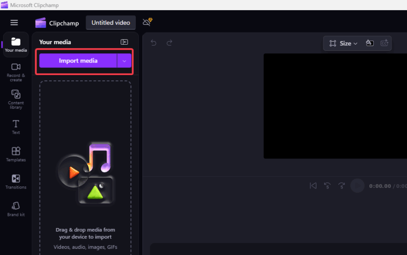 Import Video For New Project