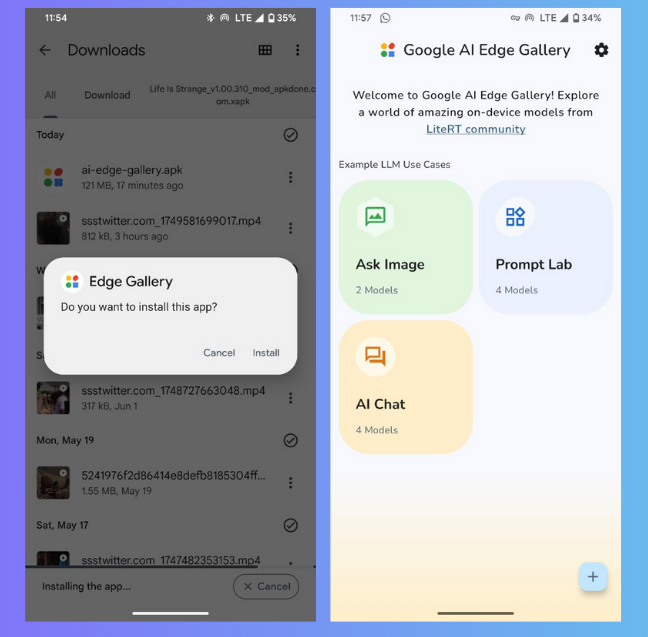 Install Ai Edge Gallery App