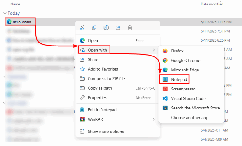 Open With Text Editor