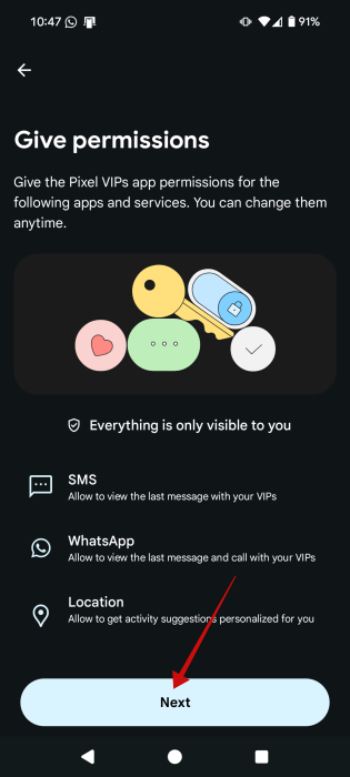 Giving permissions for Pixel VIPs. 