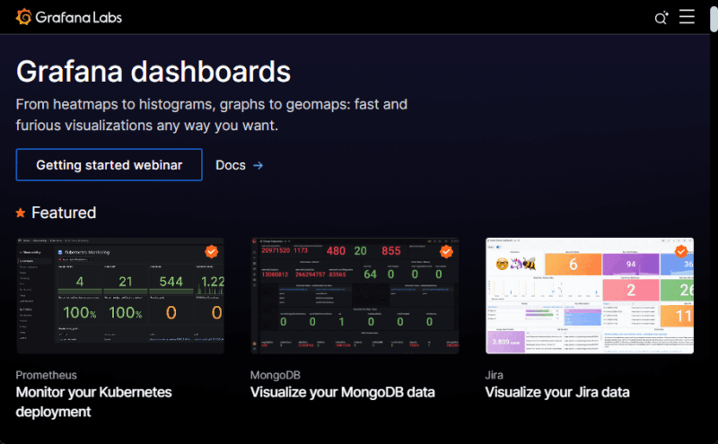 Pre Built Dashboards