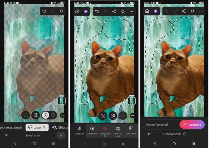 Using Generative Fill to add AI to photos.