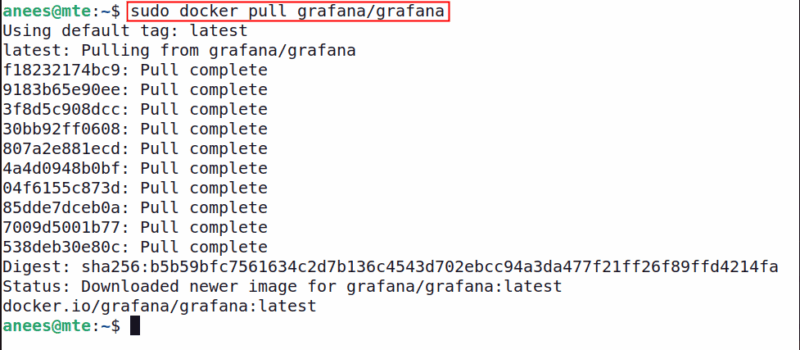 Pull Latest Grafana Image