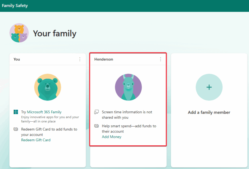 Select Child Profile