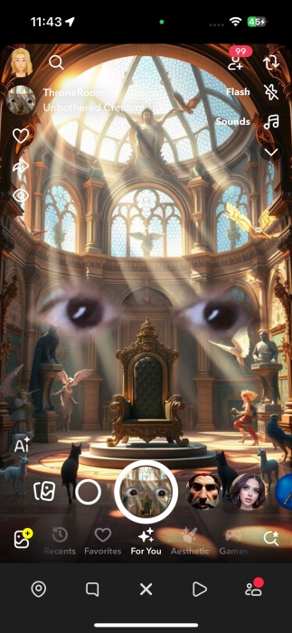 Custom lens has been added to Snapchat app. 