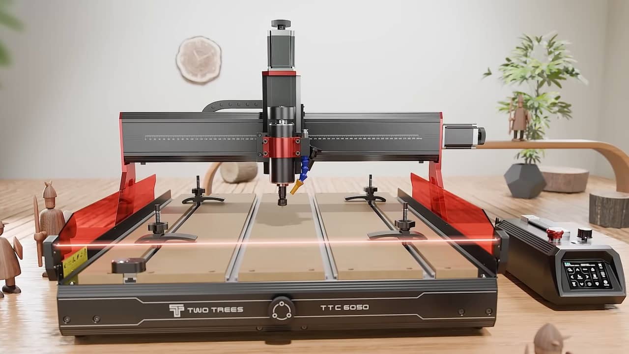 Twotrees TTC6050 CNC Router on table.