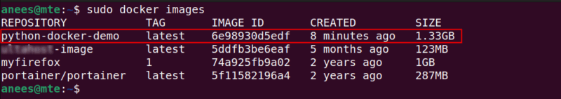 Verify Docker Image Creation