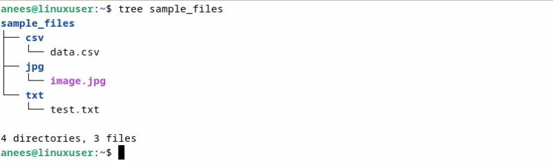 Verify Result With Tree Command