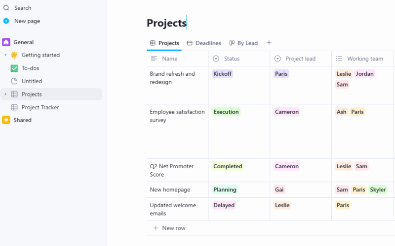 Appflowy Main Interface