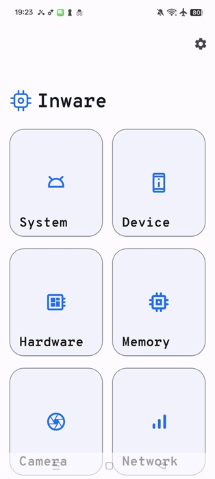 Inware a full Android specs analysis app.