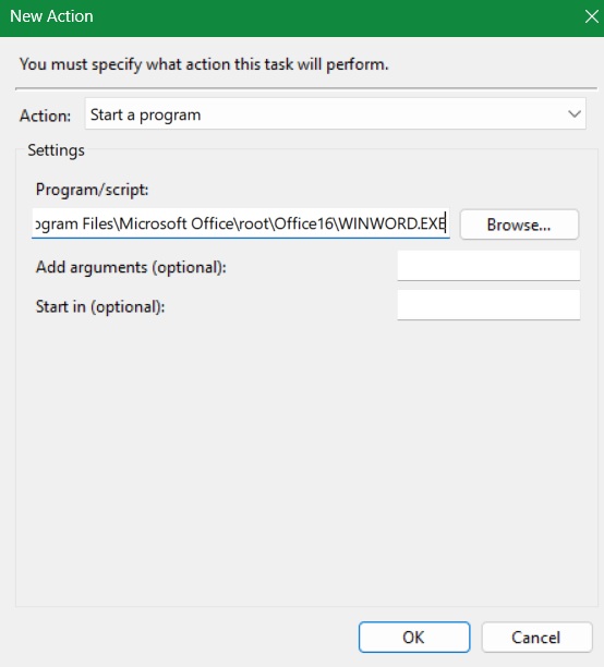 The "Actions" tab of Task Scheduler allows you to Start a program during startup.